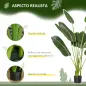 2 Plantas Artificiales de 160 cm Bananera con Maceta y 10 Hojas Realistas para Decoración en Interior Verde 2 Plantas Artificiales de 160 cm Bananera con Maceta y 10 Hojas Realistas para Decoración en Interior Verde