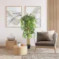Pack de 2 Bambú Artificiales 150 cm con 1095 Hojas Maceta Decoración para Interior Hogar Verde