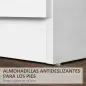 Conjunto de 2 Mesitas de Noche con 3 Cajones para Dormitorio o Salón 40x35x58 cm Blanco