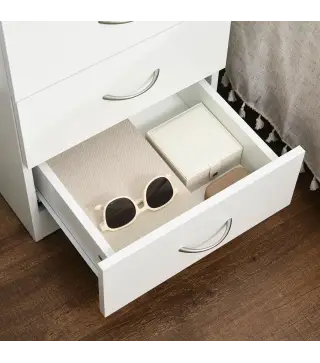 Conjunto de 2 Mesitas de Noche con 3 Cajones para Dormitorio o Salón 40x35x58 cm Blanco