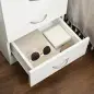 Conjunto de 2 Mesitas de Noche con 3 Cajones para Dormitorio o Salón 40x35x58 cm Blanco