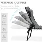 Conjunto de 2 Tumbonas Plegables con Respaldo Ajustable Reposacabezas y Estructura de Acero 185x58x30 cm Gris Conjunto de 2 Tumbonas Plegables con Respaldo Ajustable Reposacabezas y Estructura de Acero 185x58x30 cm Gris