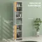 Conjunto de Muebles para Baño con Mueble para Lavabo Columna y Armario Auxiliar Estantes Ajustables Sistema Anti-vuelco Conjunto de Muebles para Baño con Mueble para Lavabo Columna y Armario Auxiliar Estantes Ajustables Sistema Anti-vuelco