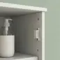 Conjunto de Muebles para Baño con Mueble para Lavabo Columna y Armario Auxiliar Estantes Ajustables Sistema Anti-vuelco Conjunto de Muebles para Baño con Mueble para Lavabo Columna y Armario Auxiliar Estantes Ajustables Sistema Anti-vuelco