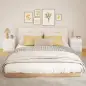 Set de 2 Mesitas de Noche con 2 Cajones Mesa Auxiliar para Dormitorio Salón 40x34x45 cm Blanco Brillo Set de 2 Mesitas de Noche con 2 Cajones Mesa Auxiliar para Dormitorio Salón 40x34x45 cm Blanco Brillo