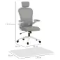 Conjunto de Oficina Incluye 1 Silla de Oficina de Malla Gris y 1 Alfombra Protectora 90x120 cm