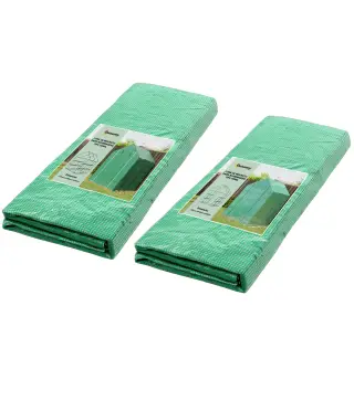 Conjunto de Invernadero de Jardín con Estantes y Cubierta de PE con Puerta Enrollable y Ventana 143x138x190 cm Verde