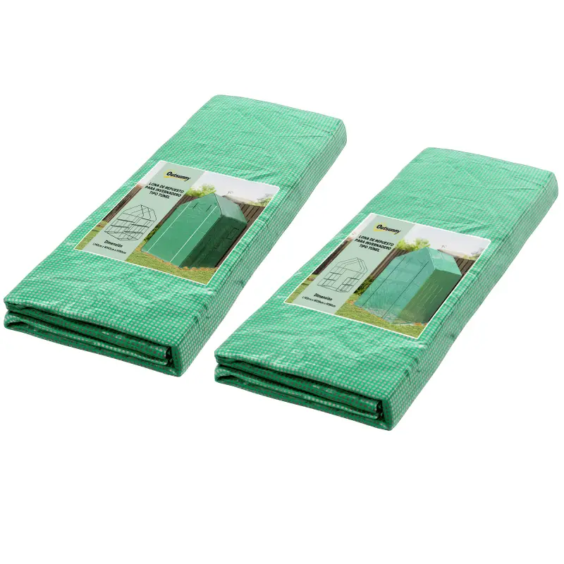 Conjunto de Invernadero de Jardín con Estantes y Cubierta de PE con Puerta Enrollable y Ventana 143x138x190 cm Verde Conjunto de Invernadero de Jardín con Estantes y Cubierta de PE con Puerta Enrollable y Ventana 143x138x190 cm Verde