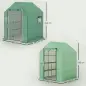 Conjunto de Invernadero de Jardín con Estantes y Cubierta de PE con Puerta Enrollable y Ventana 143x138x190 cm Verde Conjunto de Invernadero de Jardín con Estantes y Cubierta de PE con Puerta Enrollable y Ventana 143x138x190 cm Verde