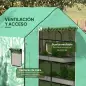 Conjunto de Invernadero de Jardín con Estantes y Cubierta de PE con Puerta Enrollable y Ventana 143x138x190 cm Verde Conjunto de Invernadero de Jardín con Estantes y Cubierta de PE con Puerta Enrollable y Ventana 143x138x190 cm Verde