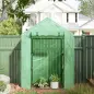 Conjunto de Invernadero de Jardín con Estantes y Cubierta de PE con Puerta Enrollable y Ventana 143x138x190 cm Verde Conjunto de Invernadero de Jardín con Estantes y Cubierta de PE con Puerta Enrollable y Ventana 143x138x190 cm Verde