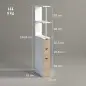 Columna de Baño Moderno Mueble Auxiliar de Baño con 2 Estantes 2 Cajones y 1 Puerta Antivuelco 15x33x136,8 cm Natural Columna de Baño Moderno Mueble Auxiliar de Baño con 2 Estantes 2 Cajones y 1 Puerta Antivuelco 15x33x136,8 cm Natural