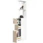 Columna de Baño Moderno Mueble Auxiliar de Baño con 2 Estantes 2 Cajones y 1 Puerta Antivuelco 15x33x136,8 cm Natural Columna de Baño Moderno Mueble Auxiliar de Baño con 2 Estantes 2 Cajones y 1 Puerta Antivuelco 15x33x136,8 cm Natural