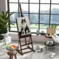 Caballete de Pintura 230 cm con Altura y Ángulo Ajustables Almacenamiento para Adultos Artistas Pintor Marrón Caballete de Pintura 230 cm con Altura y Ángulo Ajustables Almacenamiento para Adultos Artistas Pintor Marrón