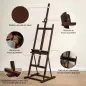 Caballete de Pintura 230 cm con Altura y Ángulo Ajustables Almacenamiento para Adultos Artistas Pintor Marrón Caballete de Pintura 230 cm con Altura y Ángulo Ajustables Almacenamiento para Adultos Artistas Pintor Marrón
