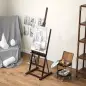 Caballete de Pintura 230 cm con Altura y Ángulo Ajustables Almacenamiento para Adultos Artistas Pintor Marrón Caballete de Pintura 230 cm con Altura y Ángulo Ajustables Almacenamiento para Adultos Artistas Pintor Marrón