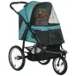 Carrito para Perros, plegable, Protección solar, Ventanas de malla, Cesta de almacenamiento, Verde oscuro, 111x58x107 cm Carrito para Perros, plegable, Protección solar, Ventanas de malla, Cesta de almacenamiento, Verde oscuro, 111x58x107 cm