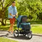 Carrito para Perros, plegable, Protección solar, Ventanas de malla, Cesta de almacenamiento, Verde oscuro, 111x58x107 cm Carrito para Perros, plegable, Protección solar, Ventanas de malla, Cesta de almacenamiento, Verde oscuro, 111x58x107 cm