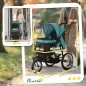 Carrito para Perros, plegable, Protección solar, Ventanas de malla, Cesta de almacenamiento, Verde oscuro, 111x58x107 cm Carrito para Perros, plegable, Protección solar, Ventanas de malla, Cesta de almacenamiento, Verde oscuro, 111x58x107 cm