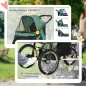 Carrito para Perros, plegable, Protección solar, Ventanas de malla, Cesta de almacenamiento, Verde oscuro, 111x58x107 cm Carrito para Perros, plegable, Protección solar, Ventanas de malla, Cesta de almacenamiento, Verde oscuro, 111x58x107 cm
