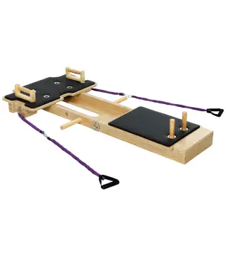 Pilates Reformer Multifuncional con Bandas de Resistencia Asas Rueda Abdominal para Casa Gimnasio Natural