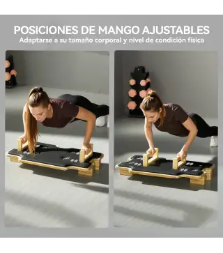 Pilates Reformer Multifuncional con Bandas de Resistencia Asas Rueda Abdominal para Casa Gimnasio Natural