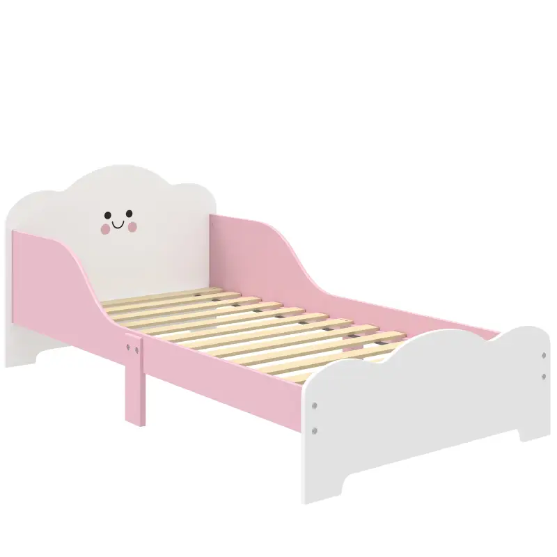 Cama Infantil 70x140 cm Montessori con Barandillas Altas Tema Algodón de Azúcar para Niños y Niñas de 3-6 Años Rosa Cama Infantil 70x140 cm Montessori con Barandillas Altas Tema Algodón de Azúcar para Niños y Niñas de 3-6 Años Rosa