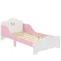 Cama Infantil 70x140 cm Montessori con Barandillas Altas Tema Algodón de Azúcar para Niños y Niñas de 3-6 Años Rosa Cama Infantil 70x140 cm Montessori con Barandillas Altas Tema Algodón de Azúcar para Niños y Niñas de 3-6 Años Rosa