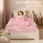 Cama Infantil 70x140 cm Montessori con Barandillas Altas Tema Algodón de Azúcar para Niños y Niñas de 3-6 Años Rosa Cama Infantil 70x140 cm Montessori con Barandillas Altas Tema Algodón de Azúcar para Niños y Niñas de 3-6 Años Rosa