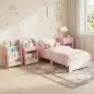 Cama Infantil 70x140 cm Montessori con Barandillas Altas Tema Algodón de Azúcar para Niños y Niñas de 3-6 Años Rosa Cama Infantil 70x140 cm Montessori con Barandillas Altas Tema Algodón de Azúcar para Niños y Niñas de 3-6 Años Rosa