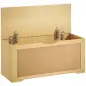 Baúl de Almacenaje 136L Banco de Almacenaje con Panel de Ratán Tapa Brazos de Soporte para Recibidor 100x40x45cm Roble Baúl de Almacenaje 136L Banco de Almacenaje con Panel de Ratán Tapa Brazos de Soporte para Recibidor 100x40x45cm Roble