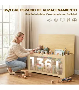 Baúl de Almacenaje 136L Banco de Almacenaje con Panel de Ratán Tapa Brazos de Soporte para Recibidor 100x40x45 cm Roble