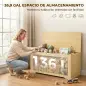 Baúl de Almacenaje 136L Banco de Almacenaje con Panel de Ratán Tapa Brazos de Soporte para Recibidor 100x40x45cm Roble Baúl de Almacenaje 136L Banco de Almacenaje con Panel de Ratán Tapa Brazos de Soporte para Recibidor 100x40x45cm Roble