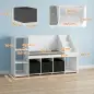 Estantería Infantil Juguetes con Rincón de Lectura Cojín 3 Cajones de Tela 3 Estantes 4 Cubículos 137x40x80 cm Blanco Estantería Infantil Juguetes con Rincón de Lectura Cojín 3 Cajones de Tela 3 Estantes 4 Cubículos 137x40x80 cm Blanco