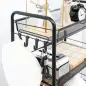 Carrito de Cocina de Acero con 3 Cestas Carga 9 kg para Comedor Sala de Estar Baño 45x26,5x63 cm Negro