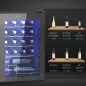 Cava de vino 20 botellas 53L alto rendimiento temperatura ajustable 5-18 °C con luz LED, negro