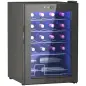 Cava de vino 20 botellas 53L alto rendimiento temperatura ajustable 5-18 °C con luz LED, negro