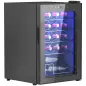 Cava de vino 20 botellas 53L alto rendimiento temperatura ajustable 5-18 °C con luz LED, negro