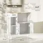 Aparador de Cocina Moderno con Puerta de Acrílico Cajón Estante Ajustable Compartimento Abierto 80x34x91 cm Blanco Aparador de Cocina Moderno con Puerta de Acrílico Cajón Estante Ajustable Compartimento Abierto 80x34x91 cm Blanco