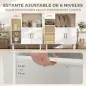 Aparador de Cocina Moderno con Puerta de Acrílico Cajón Estante Ajustable Compartimento Abierto 80x34x91 cm Blanco Aparador de Cocina Moderno con Puerta de Acrílico Cajón Estante Ajustable Compartimento Abierto 80x34x91 cm Blanco