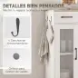 Aparador de Cocina Moderno con Puerta de Acrílico Cajón Estante Ajustable Compartimento Abierto 80x34x91 cm Blanco Aparador de Cocina Moderno con Puerta de Acrílico Cajón Estante Ajustable Compartimento Abierto 80x34x91 cm Blanco