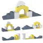 Juego de 7 Bloques de Espuma para Niños Bloques de Psicomotricidad con Base Antideslizante para 0,5-3 Años Amarillo Juego de 7 Bloques de Espuma para Niños Bloques de Psicomotricidad con Base Antideslizante para 0,5-3 Años Amarillo