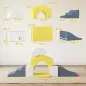 Juego de 7 Bloques de Espuma para Niños Bloques de Psicomotricidad con Base Antideslizante para 0,5-3 Años Amarillo Juego de 7 Bloques de Espuma para Niños Bloques de Psicomotricidad con Base Antideslizante para 0,5-3 Años Amarillo