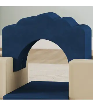 Juego de 7 Bloques de Espuma para Niños Bloques de Psicomotricidad con Base Antideslizante para 0,5-3 Años Azul Oscuro