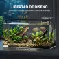 Acuario de Pecera 51 L Pecera de Cristal con Alfombrilla Protectora para Peces Camarones y Tortugas Transparente Acuario de Pecera 51 L Pecera de Cristal con Alfombrilla Protectora para Peces Camarones y Tortugas Transparente
