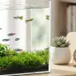 Acuario de Pecera 51 L Pecera de Cristal con Alfombrilla Protectora para Peces Camarones y Tortugas Transparente Acuario de Pecera 51 L Pecera de Cristal con Alfombrilla Protectora para Peces Camarones y Tortugas Transparente
