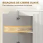 Mueble Bajo Lavabo con Puertas de Cierre Suave y Diseño Acanalado 2 Estantes para Lavabo con o sin Pedestal Blanco Mueble Bajo Lavabo con Puertas de Cierre Suave y Diseño Acanalado 2 Estantes para Lavabo con o sin Pedestal Blanco