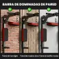 Barra de Dominadas de Pared 2 en 1 Estación Multifuncional para Gimnasio en Casa Carga 200 kg Rojo Barra de Dominadas de Pared 2 en 1 Estación Multifuncional para Gimnasio en Casa Carga 200 kg Rojo