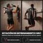 Barra de Dominadas de Pared 2 en 1 Estación Multifuncional para Gimnasio en Casa Carga 200 kg Rojo Barra de Dominadas de Pared 2 en 1 Estación Multifuncional para Gimnasio en Casa Carga 200 kg Rojo