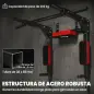 Barra de Dominadas de Pared 2 en 1 Estación Multifuncional para Gimnasio en Casa Carga 200 kg Rojo Barra de Dominadas de Pared 2 en 1 Estación Multifuncional para Gimnasio en Casa Carga 200 kg Rojo